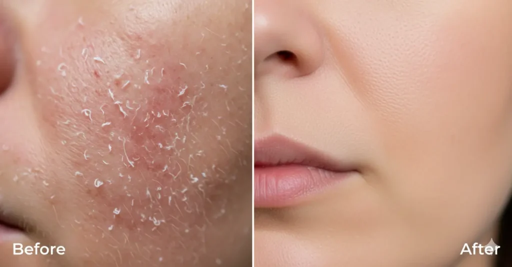 Dry Flaky Skin Showing Damaged Moisture Barrier Symptoms