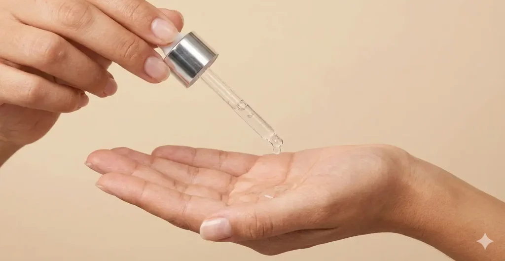 Hands Applyinglayering Hydrating Serum Demonstrating Skin Flooding